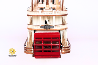 KING OF THE MISSISSIPPI Model Ship 85cm - Handcrafted Wooden Maritime Display