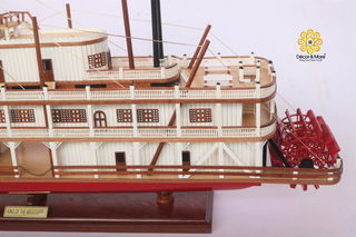 KING OF THE MISSISSIPPI Model Ship 85cm - Handcrafted Wooden Maritime Display
