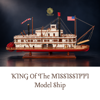 KING OF THE MISSISSIPPI Model Ship 85cm - Handcrafted Wooden Maritime Display