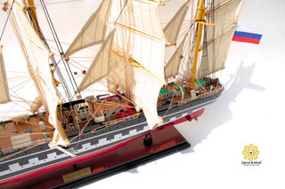 KRUSENSTERN Model Ship 92cm - Handcrafted Wooden Sailing Ship Display