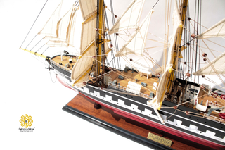 KRUSENSTERN Model Ship 92cm - Handcrafted Wooden Sailing Ship Display