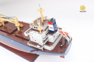 Large Jera Bangkok Wooden Cargo Ship Model 102cm – Personalized Handcrafted Nautical Display