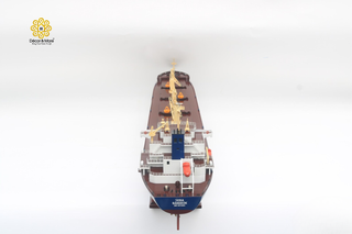 Large Jera Bangkok Wooden Cargo Ship Model 102cm – Personalized Handcrafted Nautical Display