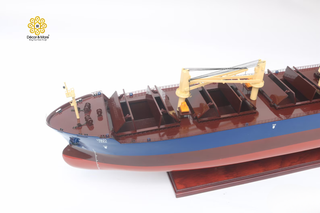 Large Jera Bangkok Wooden Cargo Ship Model 102cm – Personalized Handcrafted Nautical Display