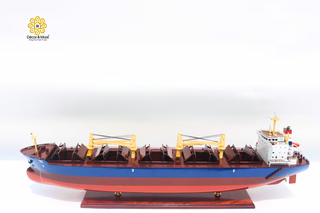 Large Jera Bangkok Wooden Cargo Ship Model 102cm – Personalized Handcrafted Nautical Display
