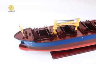 Large Jera Bangkok Wooden Cargo Ship Model 102cm – Personalized Handcrafted Nautical Display