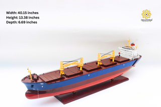 Large Jera Bangkok Wooden Cargo Ship Model 102cm – Personalized Handcrafted Nautical Display