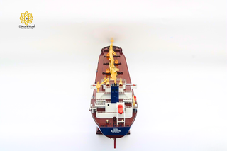 Large Jera Bangkok Wooden Cargo Ship Model 102cm – Personalized Handcrafted Nautical Display