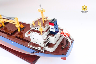 Large Jera Bangkok Wooden Cargo Ship Model 102cm – Personalized Handcrafted Nautical Display