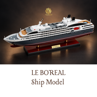 Le Boreal Ship Model 71cm - Handcrafted Wooden Cruise Ship Display