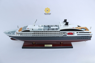 Le Boreal Ship Model 71cm - Handcrafted Wooden Cruise Ship Display
