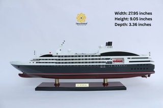Le Boreal Ship Model 71cm - Handcrafted Wooden Cruise Ship Display