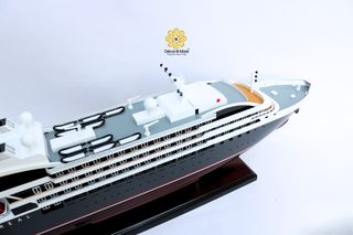 Le Boreal Ship Model 71cm - Handcrafted Wooden Cruise Ship Display