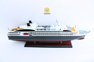 Le Boreal Ship Model 71cm - Handcrafted Wooden Cruise Ship Display