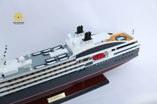 Le Boreal Ship Model 71cm - Handcrafted Wooden Cruise Ship Display