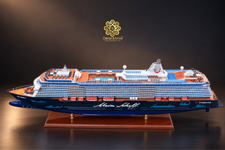MEIN SCHIFF 5 Model Ship 101cm - Handcrafted Wooden Cruise Ship Display