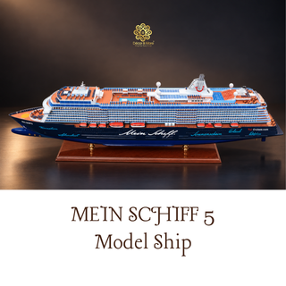 MEIN SCHIFF 5 Model Ship 101cm - Handcrafted Wooden Cruise Ship Display
