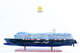 MEIN SCHIFF 5 Model Ship 101cm - Handcrafted Wooden Cruise Ship Display