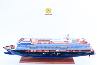 MEIN SCHIFF 5 Model Ship 101cm - Handcrafted Wooden Cruise Ship Display