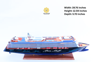MEIN SCHIFF 5 Model Ship 101cm - Handcrafted Wooden Cruise Ship Display