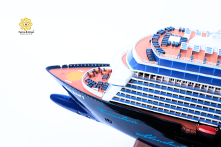 MEIN SCHIFF 5 Model Ship 101cm - Handcrafted Wooden Cruise Ship Display