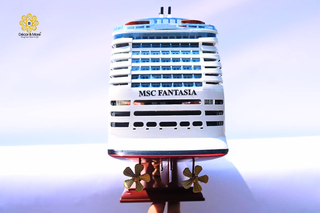MSC Fantasia Wooden Ship Model 102cm - Handcrafted Cruise Liner Display