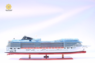 MSC Fantasia Wooden Ship Model 102cm - Handcrafted Cruise Liner Display