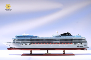 MSC Fantasia Wooden Ship Model 102cm - Handcrafted Cruise Liner Display