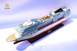 MSC Fantasia Wooden Ship Model 102cm - Handcrafted Cruise Liner Display