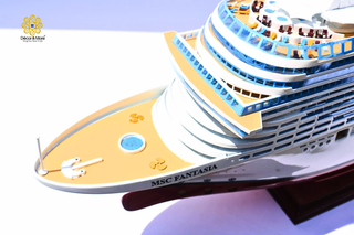 MSC Fantasia Wooden Ship Model 102cm - Handcrafted Cruise Liner Display