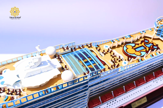 MSC Fantasia Wooden Ship Model 102cm - Handcrafted Cruise Liner Display