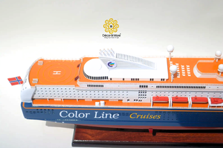 MS COLOR FANTASY Cruiseferry Model 70cm - Handcrafted Wooden Maritime Display