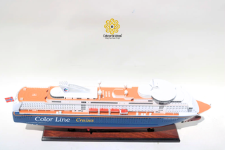 MS COLOR FANTASY Cruiseferry Model 70cm - Handcrafted Wooden Maritime Display