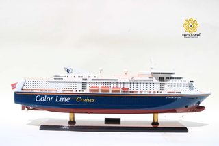 MS COLOR FANTASY Cruiseferry Model 70cm - Handcrafted Wooden Maritime Display