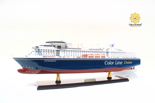 MS COLOR FANTASY Cruiseferry Model 70cm - Handcrafted Wooden Maritime Display