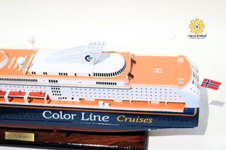 MS COLOR FANTASY Cruiseferry Model 70cm - Handcrafted Wooden Maritime Display