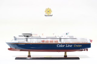 MS COLOR FANTASY Cruiseferry Model 70cm - Handcrafted Wooden Maritime Display