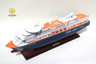MS COLOR FANTASY Cruiseferry Model 70cm - Handcrafted Wooden Maritime Display