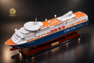 MS COLOR FANTASY Cruiseferry Model 70cm - Handcrafted Wooden Maritime Display