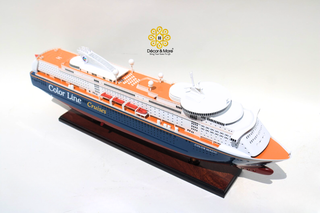MS COLOR FANTASY Cruiseferry Model 70cm - Handcrafted Wooden Maritime Display