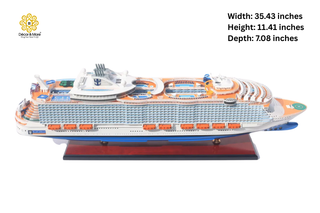 MS Oasis of the Seas Wooden Ship Model 90cm - Handcrafted Cruise Ship Replica