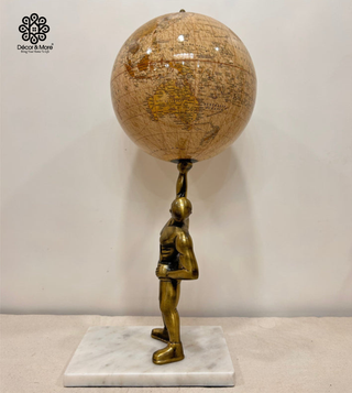 Artistic Decorative Globe 8" - Man Lifting The World Globe