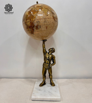 Artistic Decorative Globe 8" - Man Lifting The World Globe
