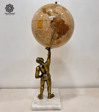 Artistic Decorative Globe 8" - Man Lifting The World Globe
