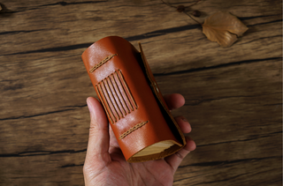 Mini Premium Handmade Cowhide Leather Notebook NO012