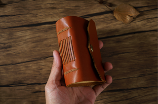 Mini Premium Handmade Cowhide Leather Notebook NO012