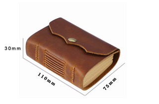 Mini Premium Handmade Cowhide Leather Notebook NO012