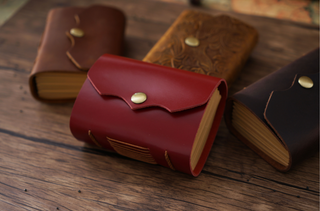 Mini Premium Handmade Cowhide Leather Notebook NO012