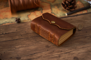 Mini Premium Handmade Cowhide Leather Notebook NO012