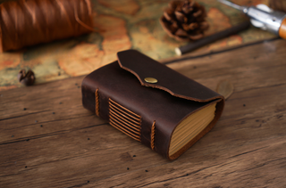 Mini Premium Handmade Cowhide Leather Notebook NO012